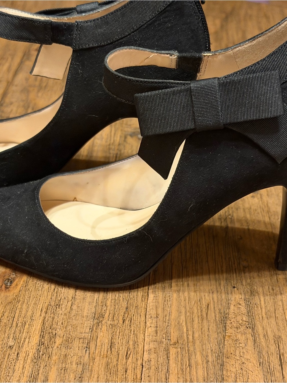Nine West Black Bow Mary Jane Heels size 7